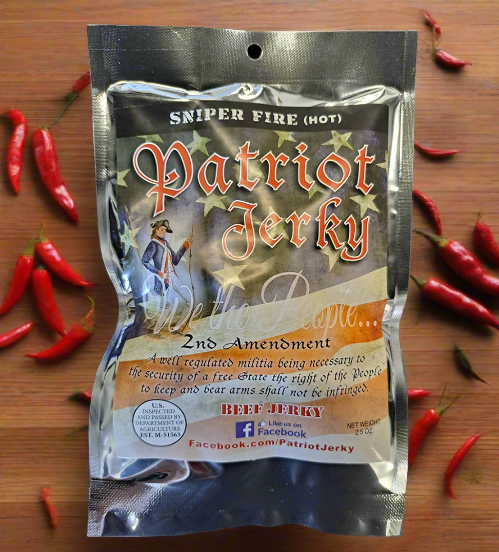 SNIPER FIRE (Hot) Beef Jerky 2.5 oz.