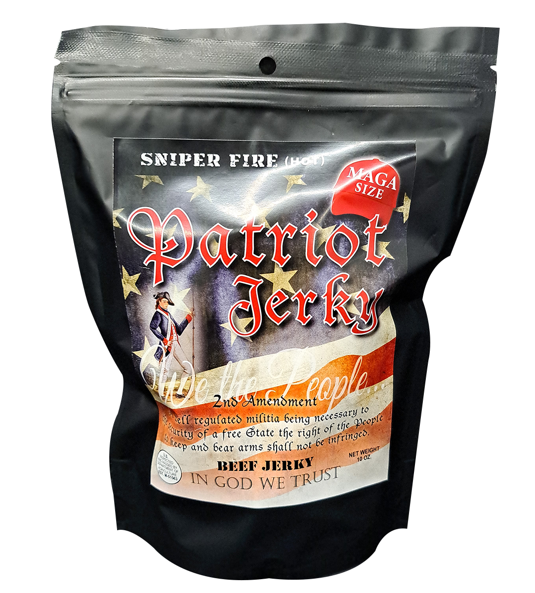 Products Sniper Fire (Hot) Beef Jerky 10 oz.