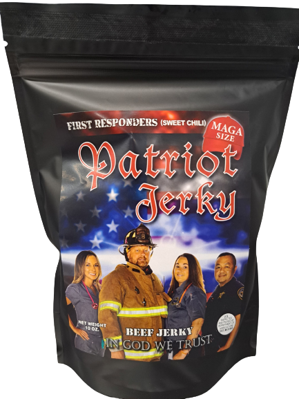 First Responders (Sweet Chili) Beef Jerky 10 0z. (Resealable)