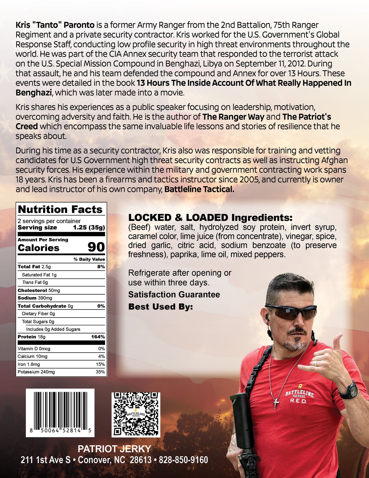 LOCKED & LOADED (BUFFALO FLAVORED) Beef jerky 2.5 oz